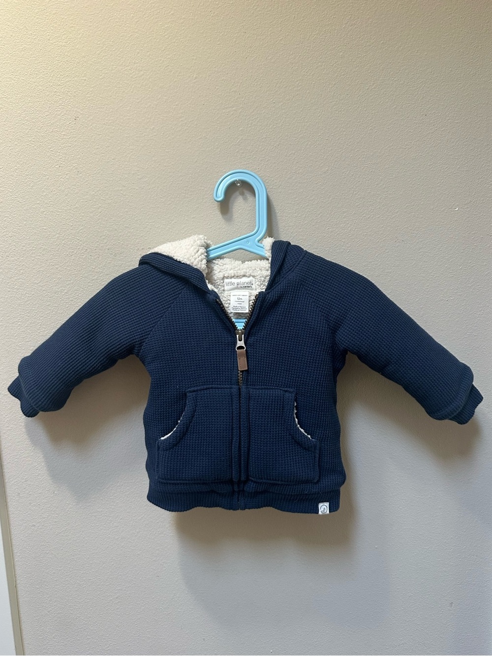 Carter's Navy Hooded Sherpa-Lined Zip Jacket